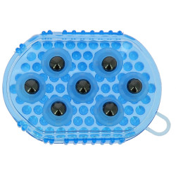 Doppelseitiger Striegel- und Massagehandschuh Himmelblau Doppelseitiger Striegel- und Massagehandschuh Himmelblau