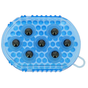 Doppelseitiger Striegel- und Massagehandschuh Himmelblau Doppelseitiger Striegel- und Massagehandschuh Himmelblau