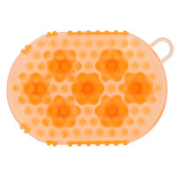 Doppelseitiger Striegel- und Massagehandschuh Violett Lila
