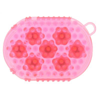 Doppelseitiger Striegel- und Massagehandschuh Violett Lila