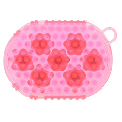 Doppelseitiger Striegel- und Massagehandschuh Pink Rosa