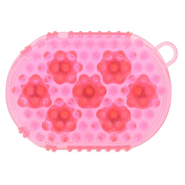 Doppelseitiger Striegel- und Massagehandschuh Pink Rosa