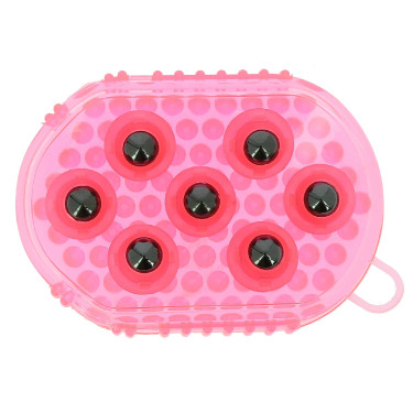 Doppelseitiger Striegel- und Massagehandschuh Pink Rosa