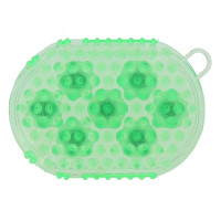 Doppelseitiger Striegel- und Massagehandschuh Violett Lila