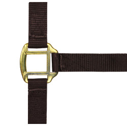 Nylonhalfter mit Leder unterlegt Norton Braun