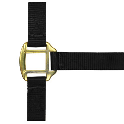 Nylonhalfter mit Leder unterlegt Norton Schwarz