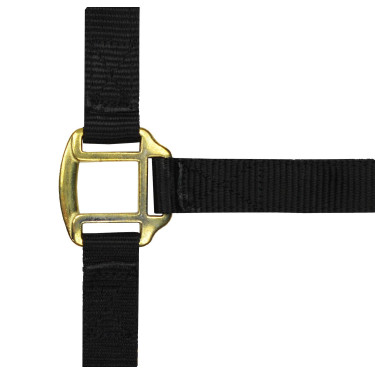 Nylonhalfter mit Leder unterlegt Norton Schwarz