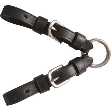 Pelham-Kandaren Riding World mit Ringen Schwarz