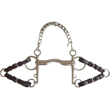 Pelham-Kandaren Riding World mit Ringen Havanna Braun