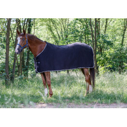 Fleecehemd Riding World Schwarz / Grau