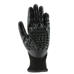 Hippo-Tonic Fellwechsel-Striegelhandschuh Schwarz