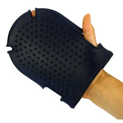 Handschuh mit Bürste + Striegel