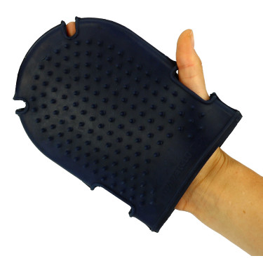 Handschuh mit Bürste + Striegel