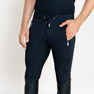 Euro-Star Athleisuremen FullGrip Reithose Herren Schwarz