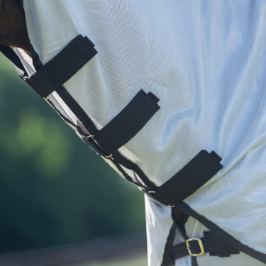 Fliegendecke mit abnehmbarem Halsteil Imperial Riding Reese Silbergrau