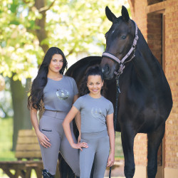 Imperial Riding Hally Kurzarm-T-Shirt Kinder Holzkohle Grau