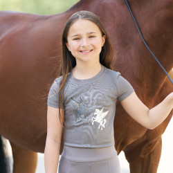 T-Shirt Imperial Riding Star Sky Kinder Holzkohle Grau