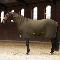 Fleece-Decke mit Hals Imperial Riding Fundamental Olivgrün Gr&uuml;n