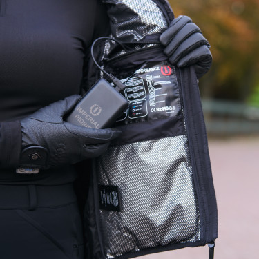 Ärmellose beheizbare Daunenweste Imperial Riding Schwarz