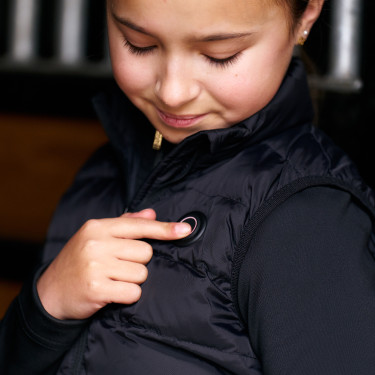 Ärmellose beheizbare Steppweste Imperial Riding Kids Schwarz Ärmellose beheizbare Steppweste Imperial Riding Kids Schwarz