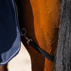 Paddockdecke Imperial Riding Basic mit hohem Fleecenackenteil Marine Marineblau