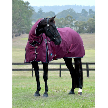 ComFiTec Essential Turnout Decke WeatherBeeta 50 g Combo Bordeaux / Marine
