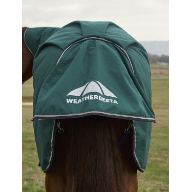ComFiTec Plus Dynamic Turnout-Decke WeatherBeeta 100 g mit abnehmbarem Halsstück Waldgrün / Marineblau Grün ComFiTec Plus Dynamic Turnout-Decke WeatherBeeta 100 g mit abnehmbarem Halsstück Waldgrün / Marineblau Grün