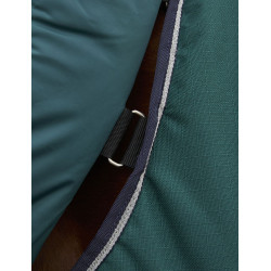 ComFiTec Plus Dynamic Turnout-Decke WeatherBeeta 100 g mit abnehmbarem Halsstück Waldgrün / Marineblau Gr&uuml;n