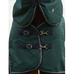 ComFiTec Plus Dynamic Turnout-Decke WeatherBeeta 100 g mit abnehmbarem Halsstück Waldgrün / Marineblau Gr&uuml;n