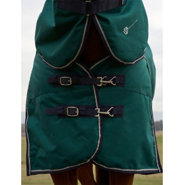 ComFiTec Plus Dynamic Weatherbeeta 0 g Decke mit abnehmbarem Halsteil Waldgrün / Marineblau Gr&uuml;n