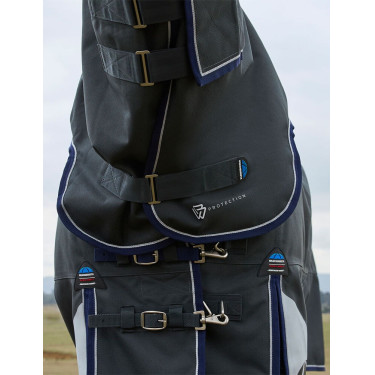 ComFiTec Ultra Turnout-Decke Weatherbeeta mit abnehmbarem Hals 100 g Schwarz