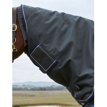 ComFiTec Ultra Turnout-Decke Weatherbeeta mit abnehmbarem Hals 100 g Schwarz