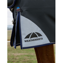 ComFiTec Ultra Turnout-Decke Weatherbeeta mit abnehmbarem Hals 100 g Schwarz