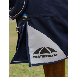 ComFiTec Ultra Turnout-Decke Weatherbeeta mit abnehmbarem Hals 100 g Marine Marineblau