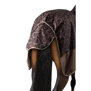 Leichte Outdoor-Decke Glasgow mit Halsteil Horze Pflaume mit Schokolade