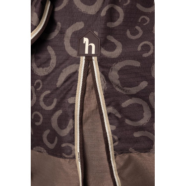 Leichte Outdoor-Decke Glasgow mit Halsteil Horze Pflaume mit Schokolade