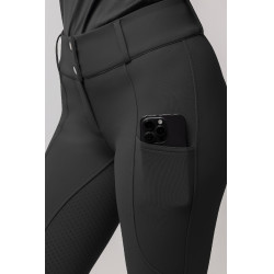 Thermoreithose Horze Grand Prix Pro Damen mit Vollgrip Schwarz