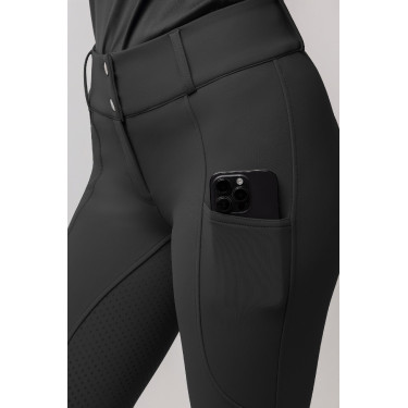 Thermoreithose Horze Grand Prix Pro Damen mit Vollgrip Schwarz
