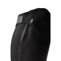Leder-Mini-Chaps B Vertigo Chantilly Schwarze Schönheit