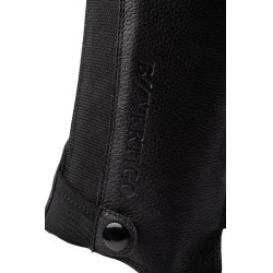 Leder-Mini-Chaps B Vertigo Chantilly Schwarze Schönheit