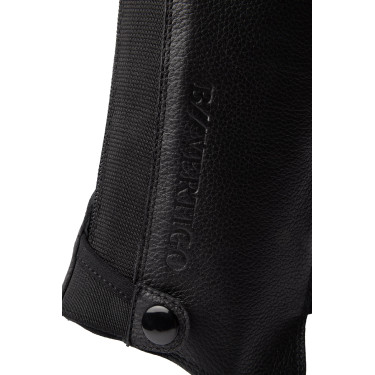 Leder-Mini-Chaps B Vertigo Chantilly Schwarze Schönheit