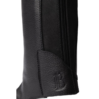 Leder-Mini-Chaps B Vertigo Chantilly Schwarze Schönheit