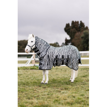 Pony-Fliegendecke mit Halsteil Horze Defender Zebra Motive