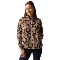 Damen-Fleecejacke Horze Ariana Brauner Print