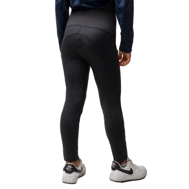 Kinder-Thermo-Leggings mit Vollgrip Horze Gillian Dunkelmarine Blau