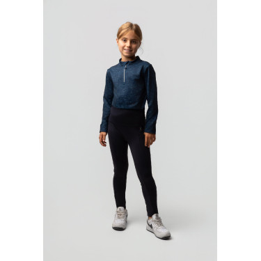 Kinder-Thermo-Leggings mit Vollgrip Horze Gillian Dunkelmarine Blau