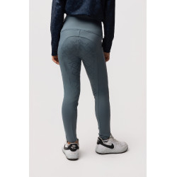 Kinder-Thermo-Leggings mit Vollgrip Horze Gillian Sturmgrau