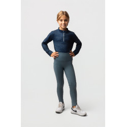 Kinder-Thermo-Leggings mit Vollgrip Horze Gillian Sturmgrau