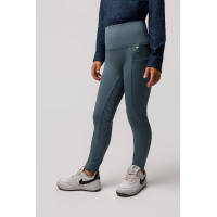Kinder-Thermo-Leggings mit Vollgrip Horze Gillian Sturmgrau