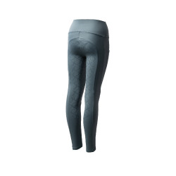 Kinder-Thermo-Leggings mit Vollgrip Horze Gillian Sturmgrau